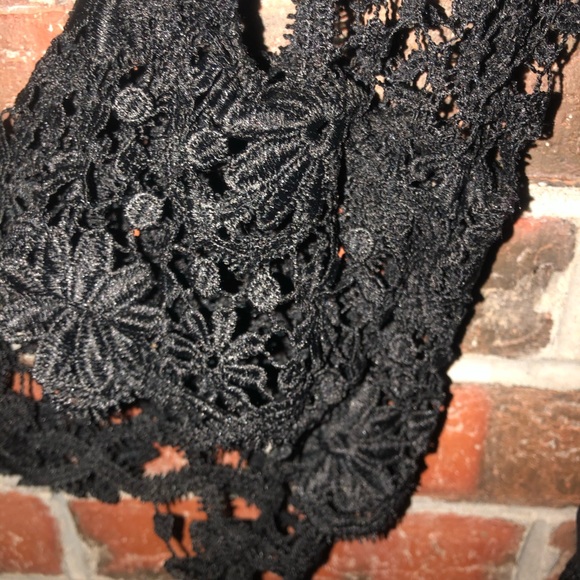 SEXY LACE BOHO TOP❤️ Black BNWT Ladies Size Medium - Picture 4 of 8